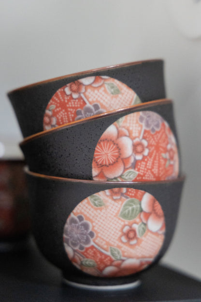 Traditional Japanese Teapot Set - Pink Floral