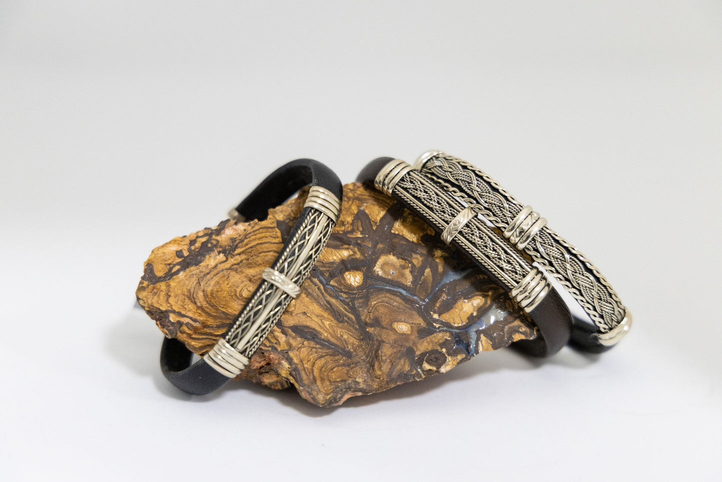 Mexican Leather Cuff Bracelet - Black