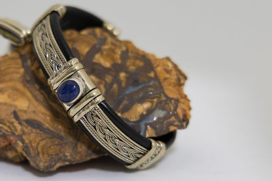 Mexican Lapis Lazuli Cuff Bracelet
