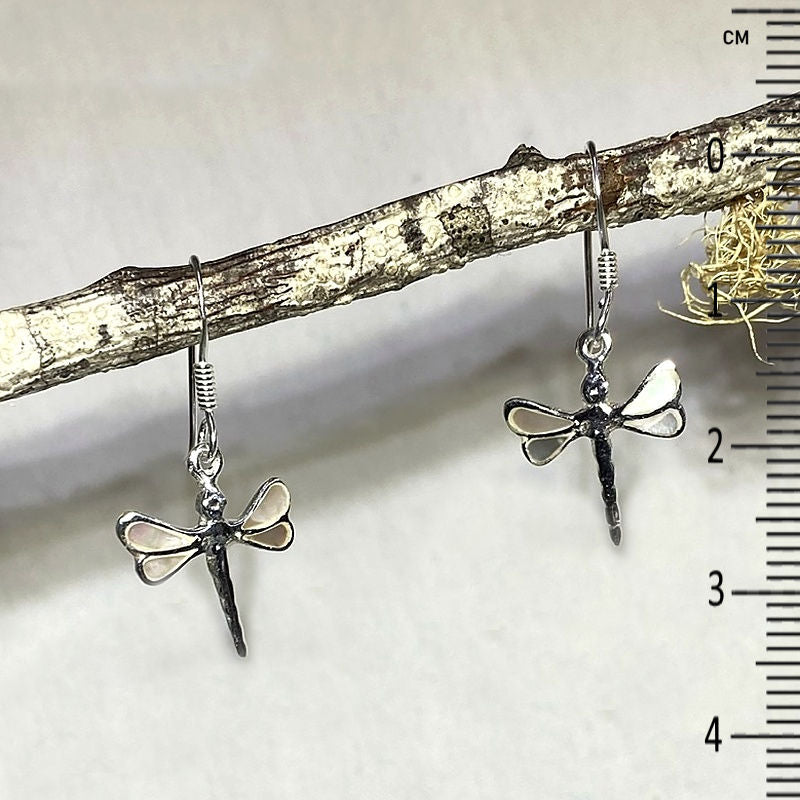 Mother Of Pearl Dragonfly Earrings