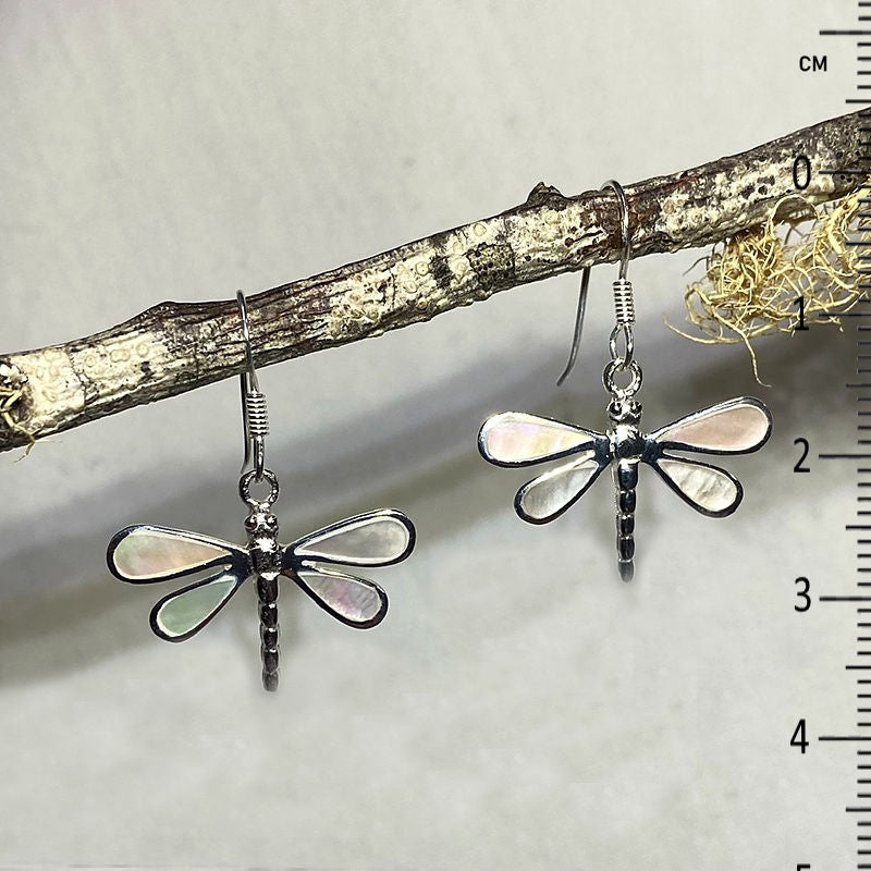 Mother Of Pearl Dragonfly Earrings