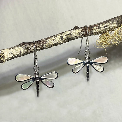 Mother Of Pearl Dragonfly Earrings