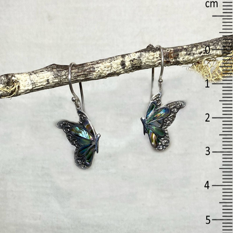 Paua Shell Butterfly Earrings