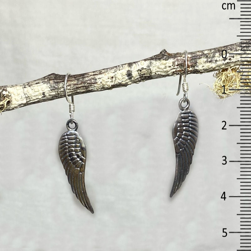 Sterling Silver Angel Wing Earrings