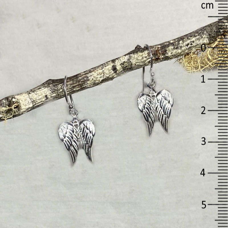 Sterling Silver Angel Wing Earrings