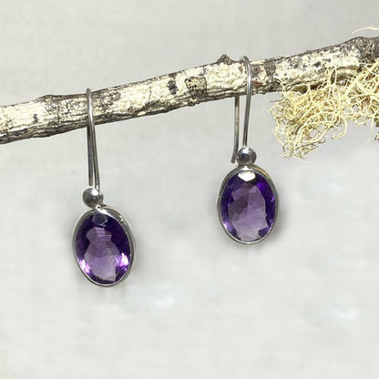 Oval Faceted Amethyst Pendant