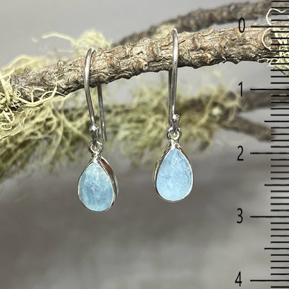 Teardrop Faceted Aquamarine Earrings