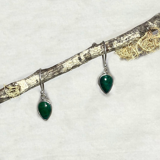 Teardrop Chrysocolla Earrings