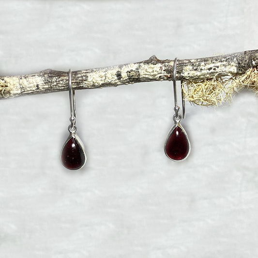 Teardrop Garnet Earrings