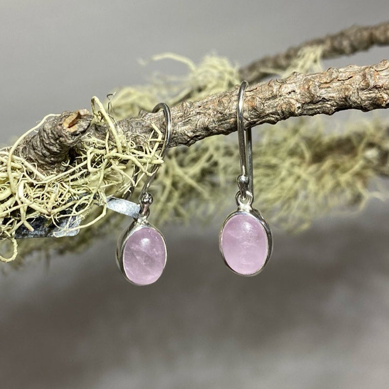 Round Kunzite Earrings