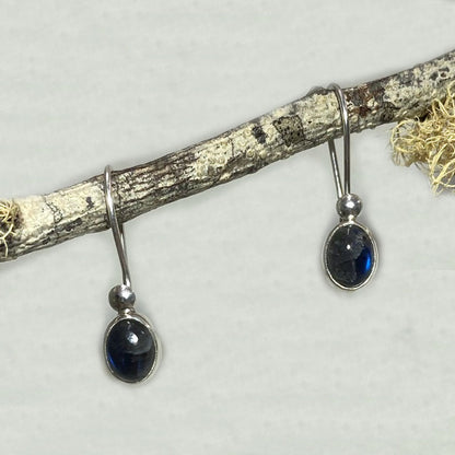 Oval Labradorite Earrings