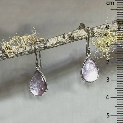 Teardrop Lepidolite Earrings