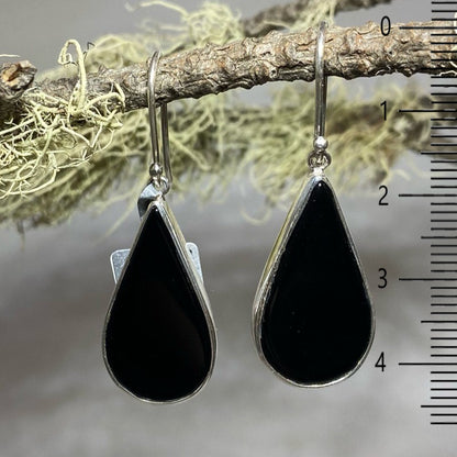 Teardrop Onyx Earrings