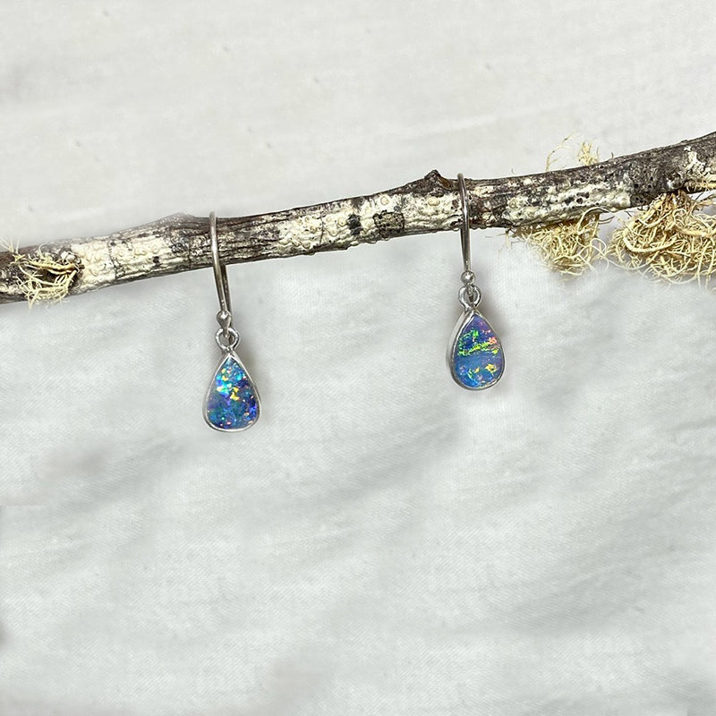 Teardrop Opal Doublet Earrings