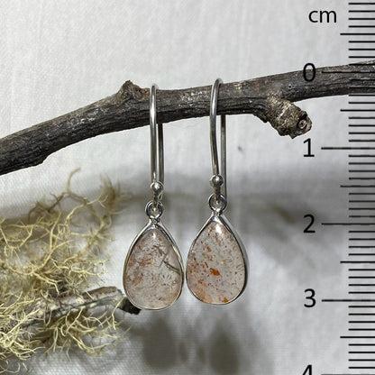 Teardrop Sunstone Earrings