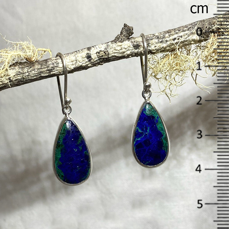 Teardrop Azurite Earrings