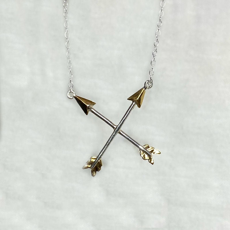 Sterling Silver Friendship Arrows Necklace