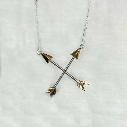 Sterling Silver Friendship Arrows Necklace