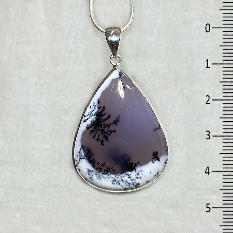 Teardrop Dendritic Agate Pendant