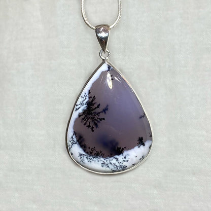 Teardrop Dendritic Agate Pendant