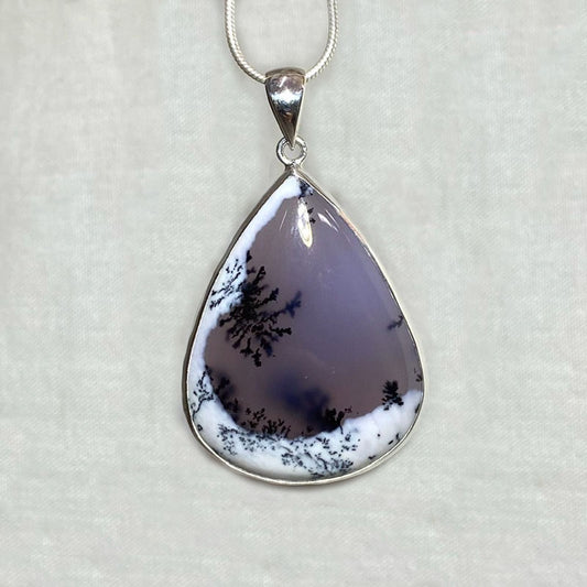 Teardrop Dendritic Agate Pendant