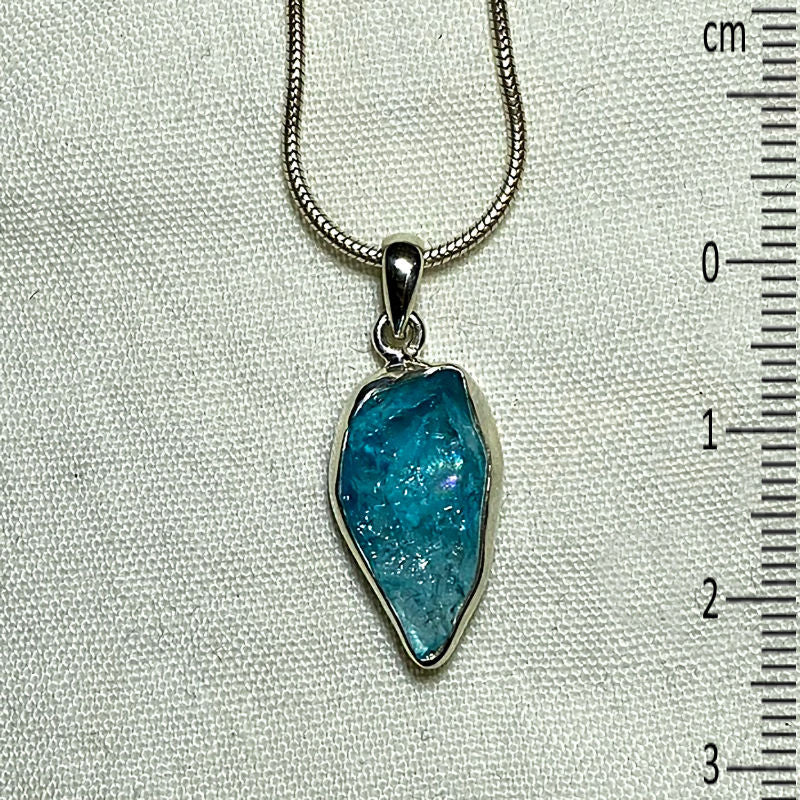 Natural Neon Apatite Pendant
