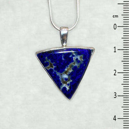 Triangle Azurite Pendant
