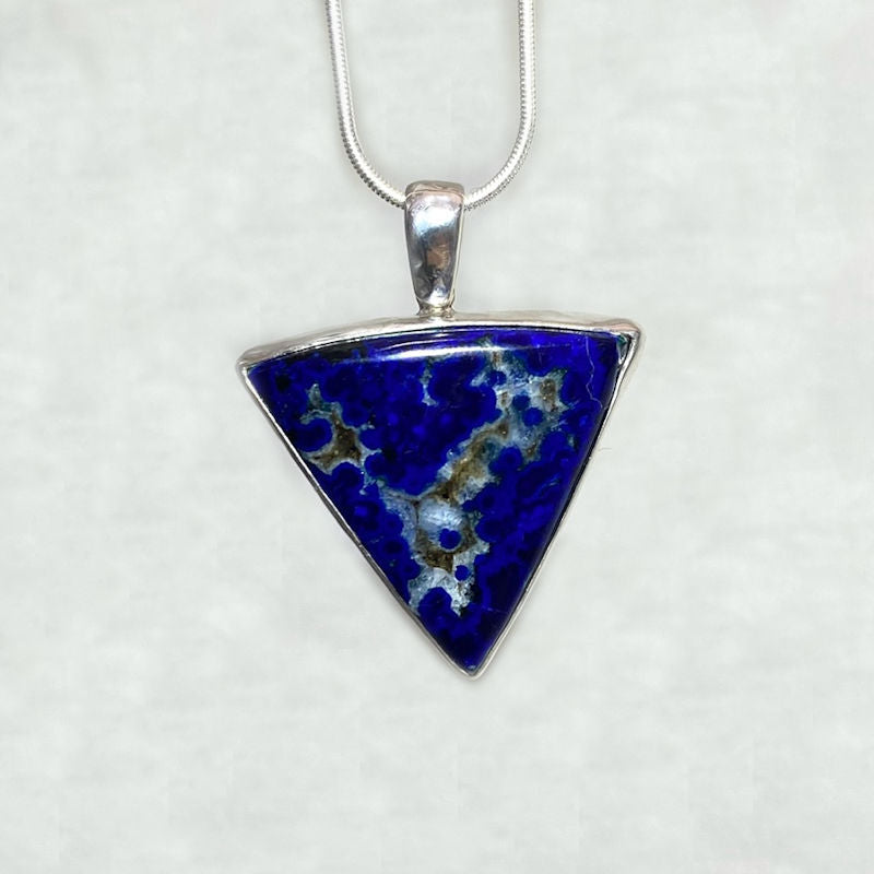 Triangle Azurite Pendant