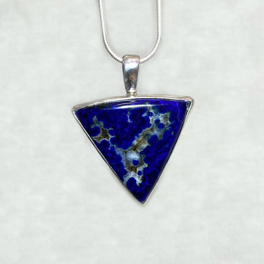 Triangle Azurite Pendant