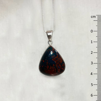 Teardrop Bloodstone Pendant