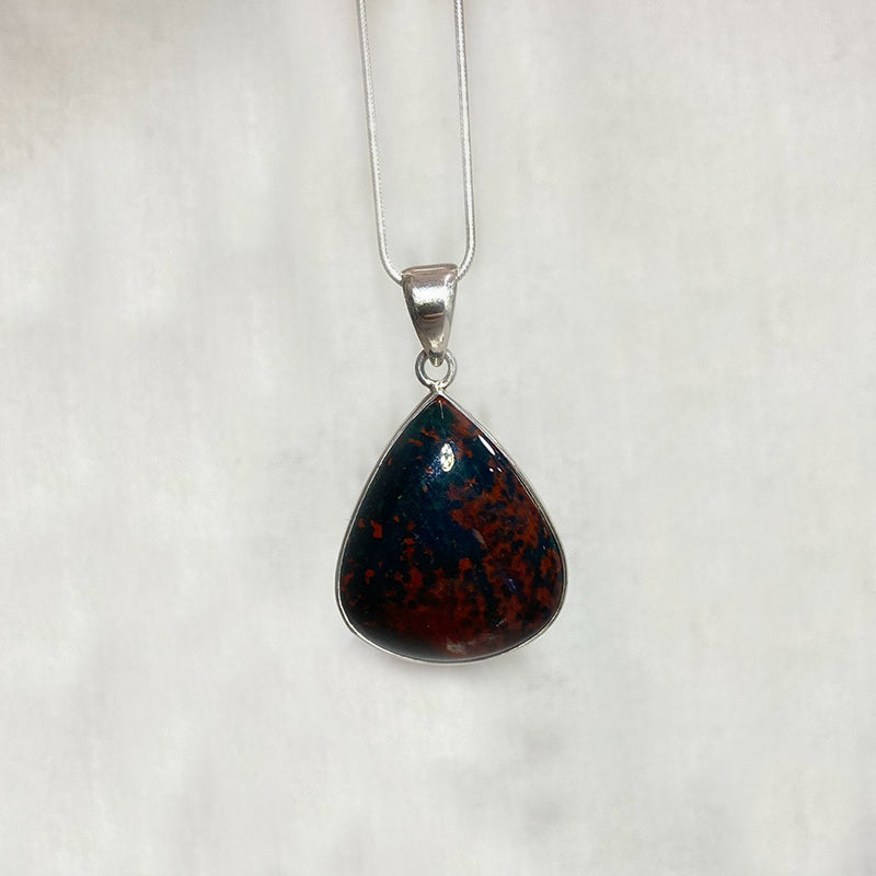 Teardrop Bloodstone Pendant