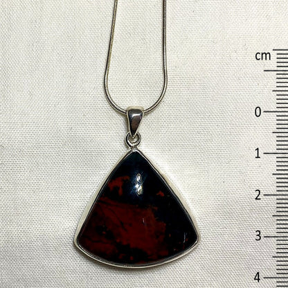 Triangle Bloodstone Pendant