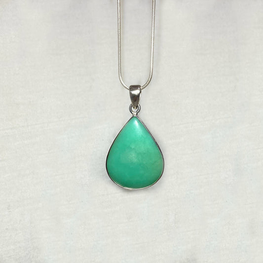 Teardrop Chrysoprase Pendant