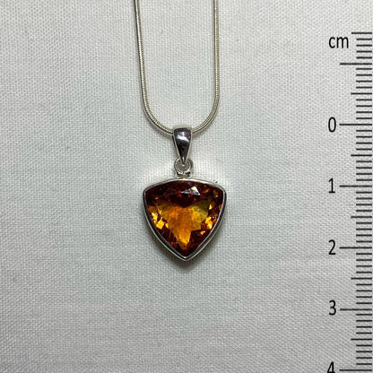 Faceted Pear Shaped Citrine Pendant
