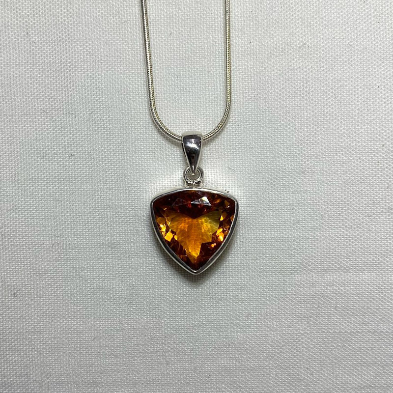 Faceted Pear Shaped Citrine Pendant