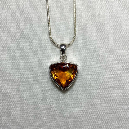Faceted Pear Shaped Citrine Pendant