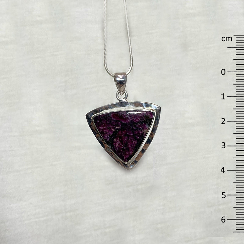 Triangle Eudialyte Pendant
