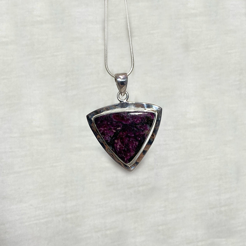 Triangle Eudialyte Pendant