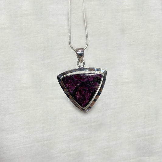 Triangle Eudialyte Pendant
