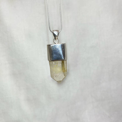 Freeform Golden Healer Quartz Pendant