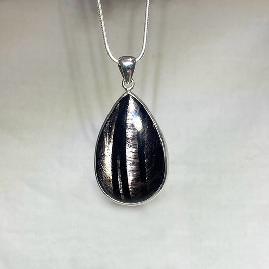 Teardrop Hypersthene Pendant