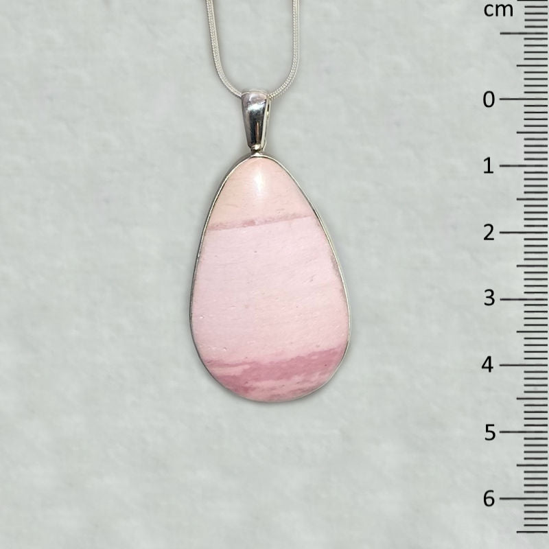 Teardrop Pink Jasper Pendant