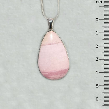 Teardrop Pink Jasper Pendant