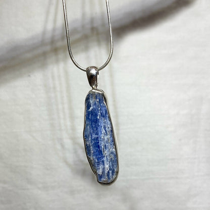Natural Freeform Blue Kyanite Pendant