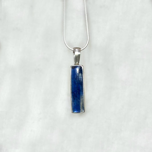 Rectangle Blue Kyanite Pendant