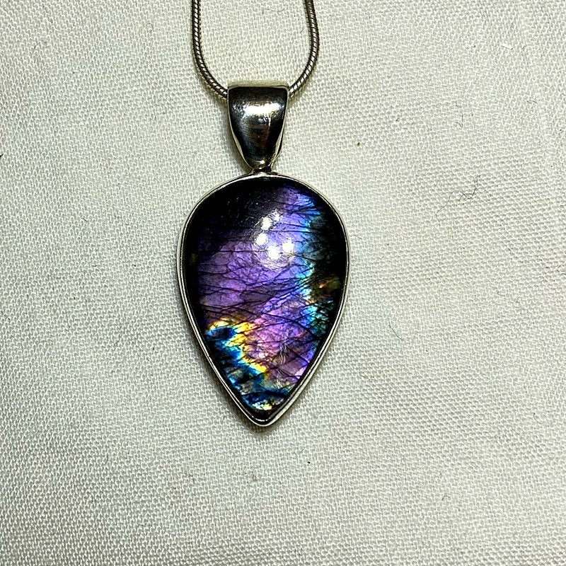 Pear Shaped Labradorite Pendant
