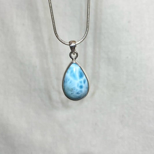 Teardrop Larimar Pendant