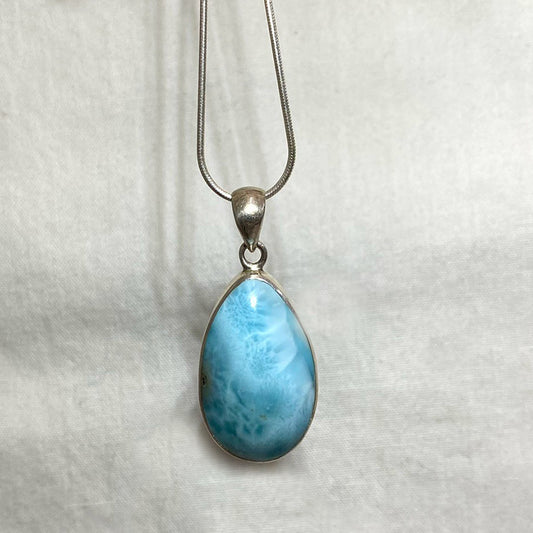 Teardrop Larimar Pendant