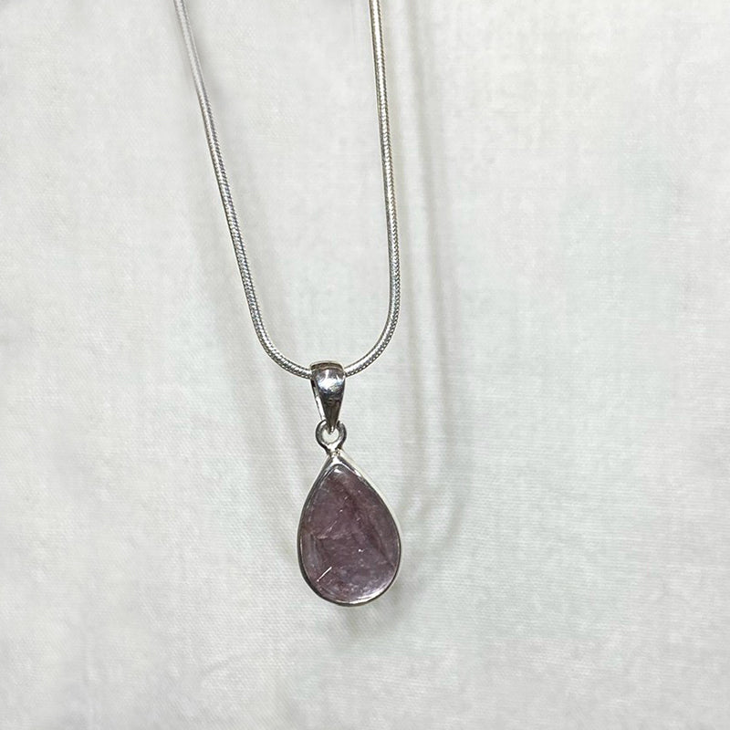 Teardrop Lepidolite Pendant