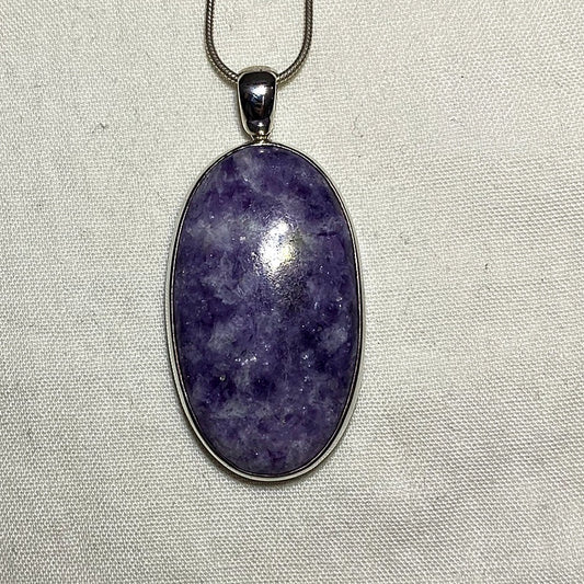 Oval Lepidolite Pendant